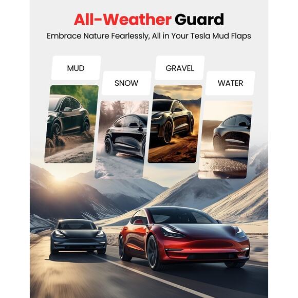 2025 Upgrade Mud Flaps Tesla Model 3 Highland Accessories No Drilling - Picture 11 of 13